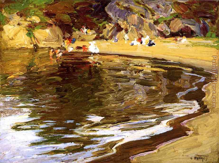 Bathers in a Cove painting - Edward Henry Potthast Bathers in a Cove art painting